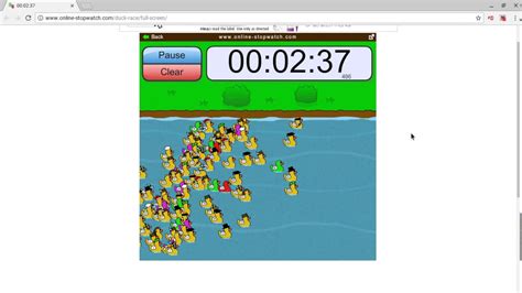 If your <b>duck</b> runs out of energy too quickly, then you're out. . Duck race timer